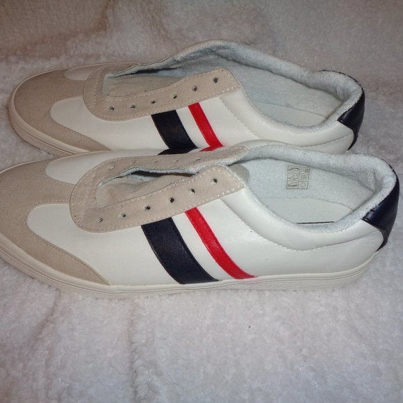  Men\'s White Red and Blue Shoes Size 10 main image 7